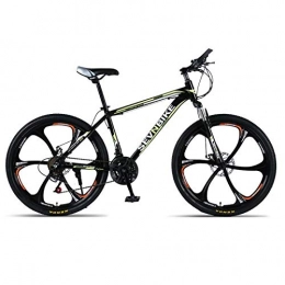 DGAGD Bike DGAGD 24-inch aluminum alloy frame mountain bike variable speed six-wheel road bike-Black and yellow_27 speed