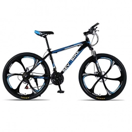 DGAGD Bike DGAGD 24-inch aluminum alloy frame mountain bike variable speed six-wheel road bike-Black blue_27 speed