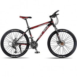 DGAGD Bike DGAGD 24 inch aluminum alloy frame mountain bike variable speed spoke wheel road bike-Black red_21 speed
