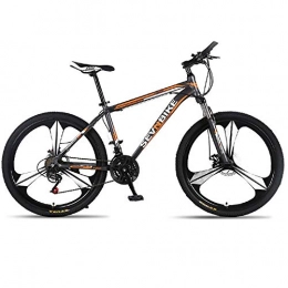 DGAGD Bike DGAGD 24-inch aluminum alloy frame mountain bike variable speed three-wheel road bike-Black Orange_30 speed