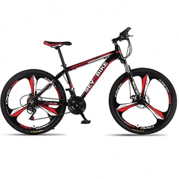 DGAGD Bike DGAGD 24-inch aluminum alloy frame mountain bike variable speed three-wheel road bike-Black red_30 speed