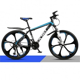 DGAGD Bike DGAGD 24 inch mountain bike adult male and female variable speed light road racing six-cutter wheels-Black blue_27 speed