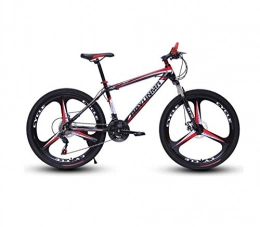 DGAGD Bike DGAGD 24 inch mountain bike bicycle men and women lightweight dual disc brakes variable speed bicycle three-wheel-Black red_27 speed