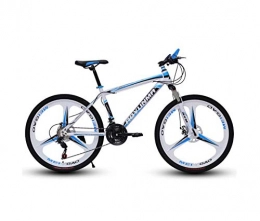 DGAGD Bike DGAGD 24 inch mountain bike bicycle men and women lightweight dual disc brakes variable speed bicycle three-wheel-White blue_24 speed