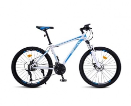 DGAGD Mountain Bike DGAGD 24 inch mountain bike cross-country variable speed racing light bicycle 40 cutter wheels-White blue_24 speed