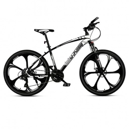 DGAGD Bike DGAGD 24 inch mountain bike male and female adult ultralight racing light bicycle six-cutter wheel-Black and white_30 speed