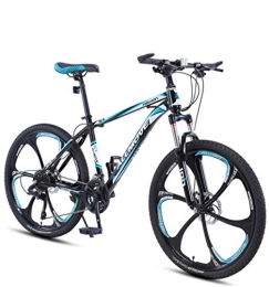 DGAGD Bike DGAGD 24 inch mountain bike male and female adult variable speed racing ultra-light bicycle six cutter wheels-Black blue_27 speed