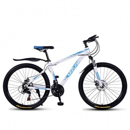 DGAGD Mountain Bike DGAGD 24 inch mountain bike variable speed bicycle light racing spoke wheel-White blue_24 speed