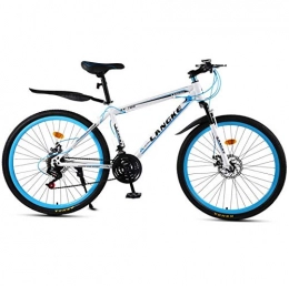 DGAGD Bike DGAGD 24 inch mountain bike variable speed male and female spokes wheel bicycle-White blue_24 speed