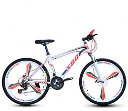 DGAGD Bike DGAGD 24 inch wide frame mountain bike wide tire variable speed adult disc brake three-wheel bicycle-White Red_21 speed