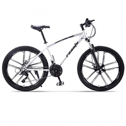 DGAGD Bike DGAGD 26 inch mountain bike adult 10-knife one-wheel variable speed dual disc bicycle bicycle-White black_27 speed