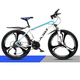 DGAGD Mountain Bike DGAGD 26 inch mountain bike adult men and women variable speed light road racing three-knife wheel No. 1-White blue_21 speed