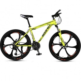 DGAGD Bike DGAGD 26 inch mountain bike adult variable speed dual disc brake aluminum alloy bicycle six cutter wheels-yellow_27 speed