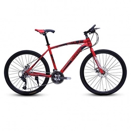 DGAGD Bike DGAGD 26 inch mountain bike bicycle adult lightweight road speed bicycle spoke wheel-Black red_27 speed
