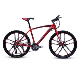 DGAGD Bike DGAGD 26 inch mountain bike bicycle adult portable road variable speed bicycle ten cutter wheels-Black red_30 speed