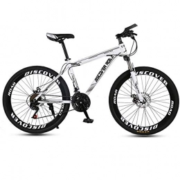 DGAGD Bike DGAGD 26 inch mountain bike bicycle adult variable speed dual disc brake high carbon steel bicycle 40 cutter wheels-white_27 speed