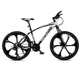 DGAGD Bike DGAGD 26 inch mountain bike male and female adult ultralight racing light bicycle six-cutter wheel-Black and white_27 speed