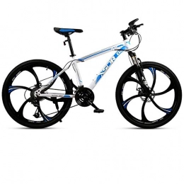 DGAGD Bike DGAGD Snow bike big tire 4.0 thick and wide 26 inch disc brake mountain bike six cutter wheel-White blue_27 speed