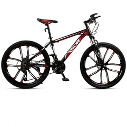 DGAGD Bike DGAGD Snow bike big tire 4.0 thick and wide 26 inch disc brake mountain bike ten cutter wheels-Black red_27 speed