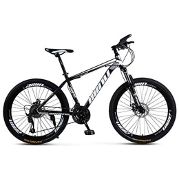 DULPLAY Bike DULPLAY Adult Mountain Bike, High-carbon Steel Mountain Bicycle With Front Suspension, Lightweight Dual Disc Brake Mountain Bikes Black 26", 27-speed