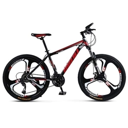 DULPLAY Mountain Bike DULPLAY Racing Bike Bicycles For Women, 26 Inch Racing Adult Mountain Bike, Full Suspension Mountain Bikes Man, Mountain Bicycle Forks Black And Red 26", 21-speed