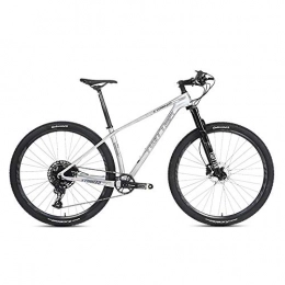 Edman Mountain Bike Edman Mountain bike, carbon fiber frame, 12-speed, dual disc brakes, off-road cycling, adult bicycle mountain bike-Silver_29 inch * 15 inch