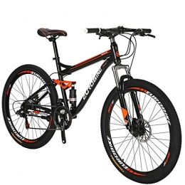 EUROBIKE Bike Eurobike Mountain Bike 27.5inch Adult Men and Women Full Suspension 17 inch Frame Bicycle (spoke)