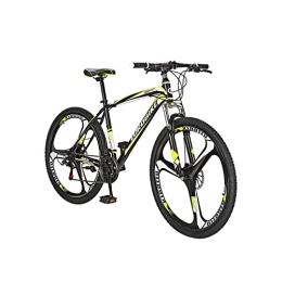 EUROBIKE Bike Eurobike Mountain Bikes, 27.5 Inch Bike for Men, 21 Speed Womens Mountain Bicycle, Dual Disc Brake Commuter Bicycle Blackyellow (Blackyellow / 3 Spoke wheel)