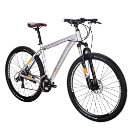 EUROBIKE Bike Eurobike XLTL-X9 Mens and Womens Mountain Bike，29" Wheels 21-Speed, Lightweight Alloy Frame, Disc Brakes Adult Bike (SPOKE-SILVERY)