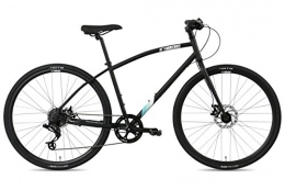 FabricBike Commuter, Hybrid Road Urban Bike, 8 Speed, Tektro Mechanical Disc Brakes (L-50cm, Matte Black)