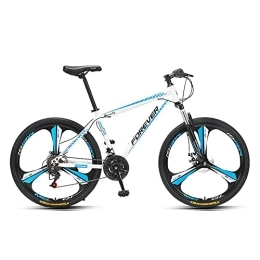 FAXIOAWA Mountain Bike FAXIOAWA 26 Inch Mountain Bike Aluminum with 17 Inch Frame Disc-Brake 3 / 6-Spokes, 24 Speed Mens Mountain Bike, Dual Disc Brake MTB Bike For Unisex Adult, Mountain Trail Bike Bicycles