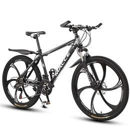 FCHJJ Mountain Bike FCHJJ Adult 26 Inch Mountain Bike 6 Knives 21 / 24 / 27-speed Double Disc Brake Bicycles Lockable Suspension Fork 150kg Bearing Capacity Suitable for Adults