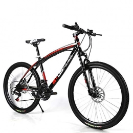 FJW Mountain Bike FJW 26 Inch Unisex Suspension Mountain Bike 21 Speed 24 Speed 27 Speed Double Disc Brake High-carbon Steel Commuter City Hardtail Bike, Black, 27Speed