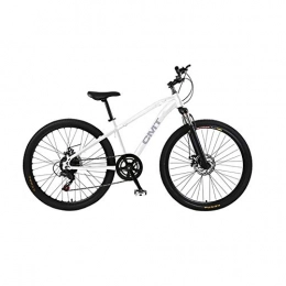 FJW Mountain Bike FJW 26 Inch Unisex Suspension Mountain Bike 21 Speed Double Disc Brake Student Child Commuter City Hardtail Bike, White