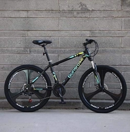 G.Z Mountain Bike G.Z Mountain Bikes, Carbon Steel Mountain Bikes with Dual Disc Brakes, 21-27 Speed Options, 24-26 Inch Wheel Bikes, Adult Bikes, Black And Green, A, 24 inch 21 speed