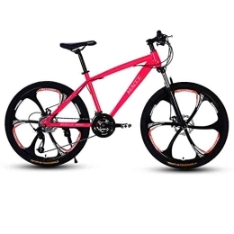 GAOTTINGSD Mountain Bike GAOTTINGSD Adult Mountain Bike Adult MTB Bicycle Road Bicycles Mountain Bike For Men And Women 24In Wheels Adjustable Speed Double Disc Brake (Color : Pink, Size : 27 speed)