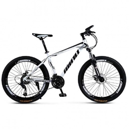 Gaoyanhang Bike Gaoyanhang Mountain bicycle 24 / 26 inch disc brake damping mountain bike, thickened high-carbon steel frame，21-30 Speed MTB Dual Suspension Bicycle (Color : White, Size : 27 speed)