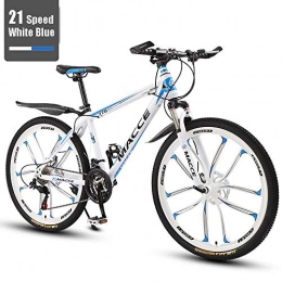 generies Bike Generies Mountain Bike Bicycle, 26" 21 / 24 / 27-Speed High Carbon Steel Off-Road Bike, Lightweight Aluminum Full Suspension Frame, Suspension Fork, Disc Brake.