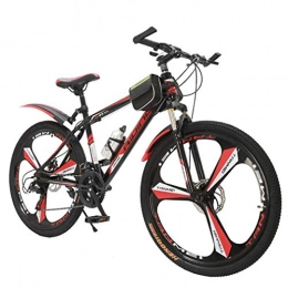 Giffren Bike Giffren Mountain Bike 21 Speed 24 Speed 27 Speed Double Disc Brake Bicycle 26 Inch 24 Inch Off-Road Shocking One Wheel Student Car, Red