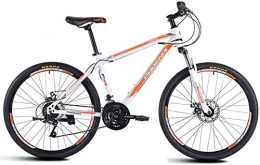 giyiohok Mountain Bike giyiohok 21 Speed Mountain Bicycle Aluminum Alloy Frame Lockable Front Fork Double Disc Brake Off-Road Bike for Student Men Women-White orange_26 inches