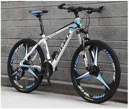 giyiohok Mountain Bike giyiohok Mountain Bike 26 inch Integral Wheel Unisex Suspension Mountain Bike 21 Speed 24 Speed 27 Speed 30 Speed High-Carbon Steel Double Disc Brake-24 Speed_Whiteblue