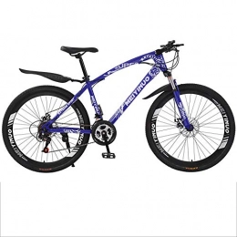 Gnohnay Bike Gnohnay Mountain Bike, 26inch Double Disc Brake Suspension Fork Anti-Slip, Off-Road Variable Speed Racing Bikes for Men and Women, blue, 27 speed