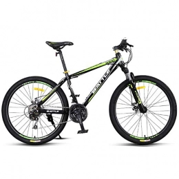 GONGFF Bike GONGFF 24-Speed Mountain Bikes, 26 Inch Adult High-carbon Steel Frame Hardtail Bicycle, Men's All Terrain Mountain Bike, Anti-Slip Bikes, Green