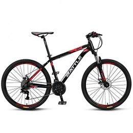 GONGFF Bike GONGFF 26 Inch Mountain Bikes, Boys Womens 27-Speed Hardtail Mountain Bike, Anti-Slip All Terrain Mountain Bicycle with Dual Disc Brake, Black