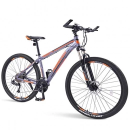 GONGFF Bike GONGFF Mens Mountain Bikes, 33-Speed Hardtail Mountain Bike, Dual Disc Brake Aluminum Frame, Mountain Bicycle with Front Suspension, Orange, 26 Inch