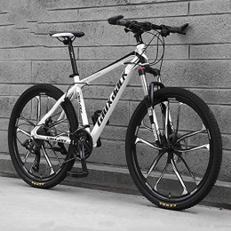 GQQ Mountain Bike GQQ 26"Mountain Bike for Adults, 21 / 24 / 27 / 30-Gear High Carbon Steel Full Suspension Frames, Variable Speed Bicycle Suspension Forks, Disc Brake Hardtail, B2, 24 Speeds, B2, 24 Speeds