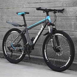 GQQ Mountain Bike GQQ 26Inch Men Mountain Bikes, High-Carbon Steel Hardtail Mountain Bike, Variable Speed Bicycle with Front Suspension Adjustable Seat, A, 30, D