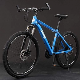 GQQ Bike GQQ Mountain Bike, 24 / 27 / 30 Speeds Mountain Bikes Lightweight High-Carbon Steel Frame 26 inch Bicycles Double Disc Brake Road Bikes, 30 Speed