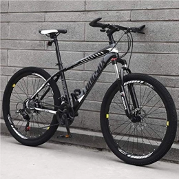 GQQ Mountain Bike GQQ Mountain Bike, Front Suspension Mountain Bike Carbon Steel Fram Unisex Road Bike Front+Rear Mudgard 24 inch Wheels, 24 Speed