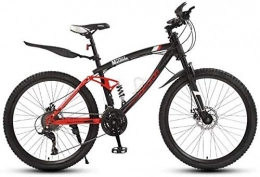 GQQ Mountain Bike GQQ Variable Speed Bicycle, Adult Mens Mountain, Terrain Offroad Bike, Dual Disc Brakes Beach Snow Bikes, Highcarbon Steel Frame, C, 24 Speed, a